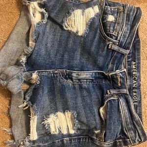 American Eagle Ripped Jean Shorts